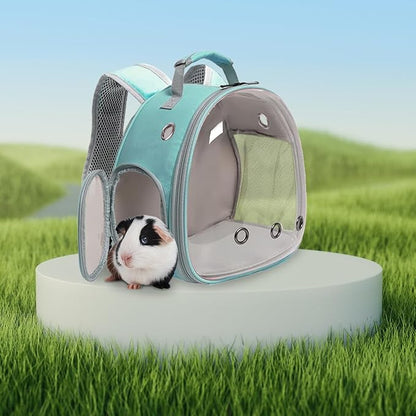 Guinea Pig Backpack, Space Capsule Bubble Window Small Animal Backpack for Guinea Pig, Bird Bunny Rabbit