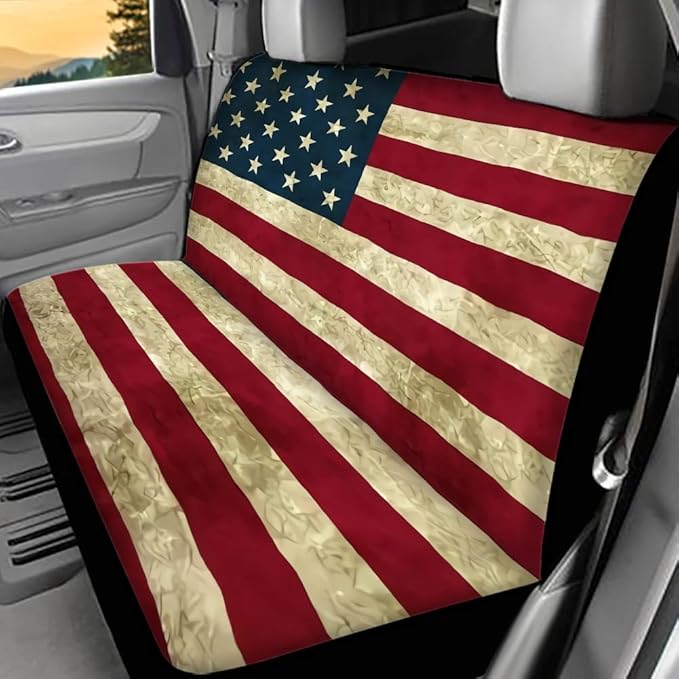AFPANQZ Patriotic American Flag Car Rear Bench Protective