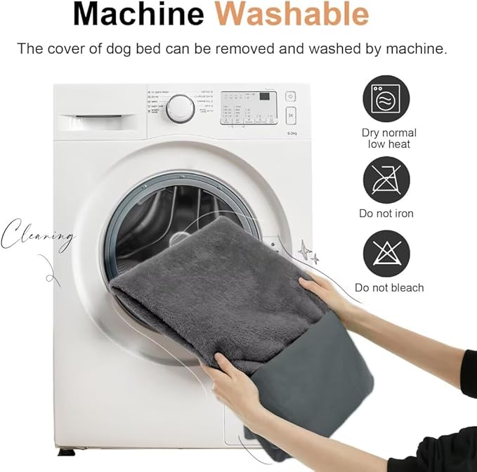 Large Dog Bed Orthopedic Washable: Jumbo Dog Bed Bolster Extra Large Dogs Egg Crate Foam Sofa Couch Waterproof Removable Cover