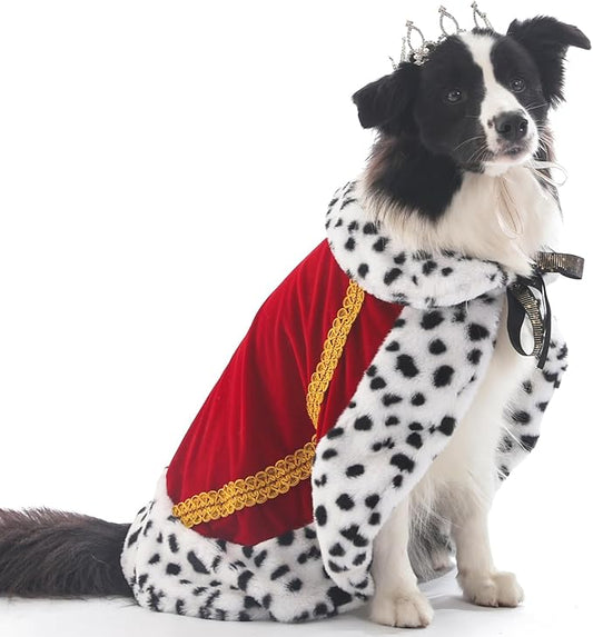 Lovelyshop pet Serial Lux Fur Red Cat Dog Cloak for Halloween Costumes