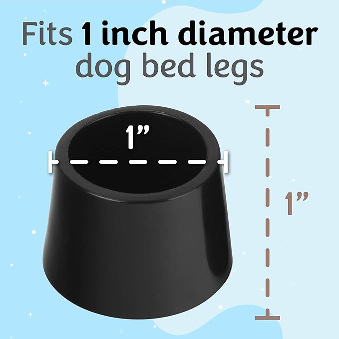 IMPRESA [4 Pack 1” Wide Elevated Dog Bed Feet to Protect Floors