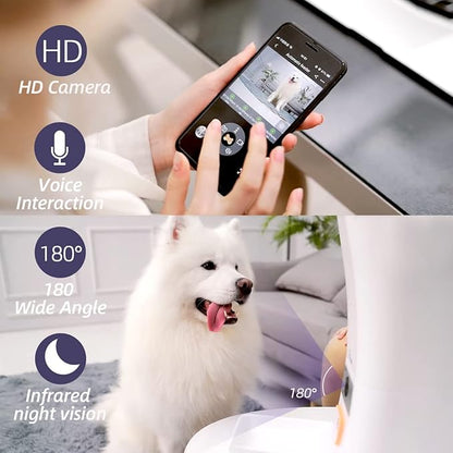 SKYMEE 12L 5G WiFi Aautomatic Dog Feeder Large Breed & Automatic cat feeders 1080P Full HD Pet Camera Treat Dispenser Food Dispenser