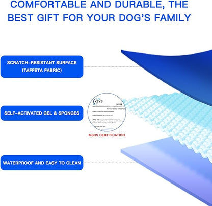 Dog Cooling Mat Gel: Large Cooling Pad for Dog (31.8" x 37.7"