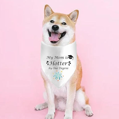 Graduation Dog Bandanas Puppy Scarf Adjustable Triangle Scarf Holiday Pet Bandana Graduation Party Supplies for Dog Lovers - Graduation Announcements 2024