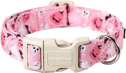 Lionet Paws Halloween Pink Dogs Collar Halloween 8-12 inches