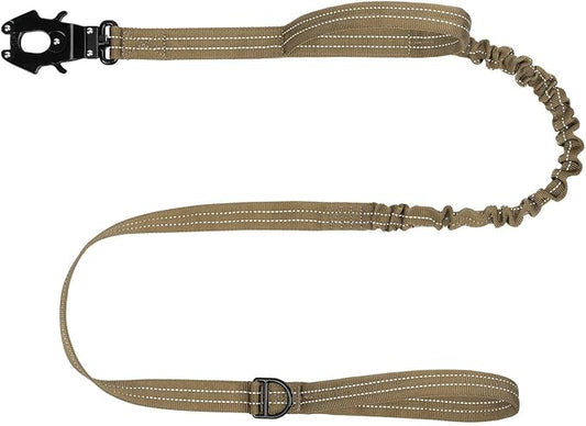 ICEFANG Tactical Dog Leash K9 Training 2 Control (4ft,Reflective Brown)