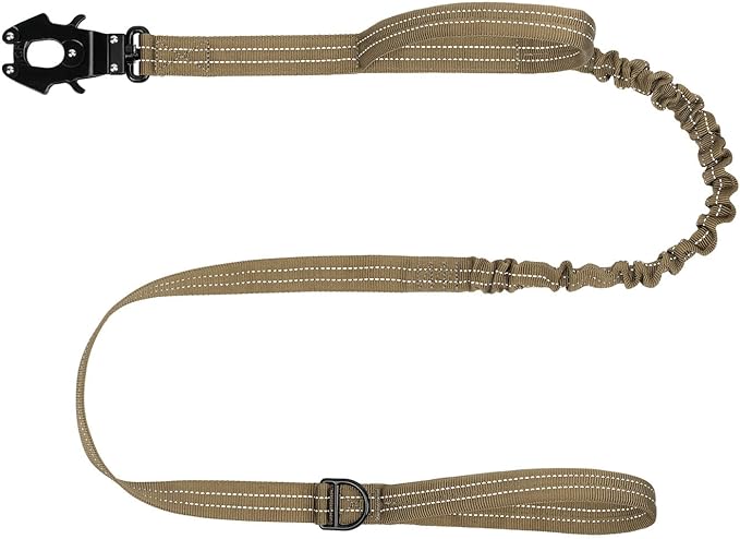 ICEFANG Tactical Dog Leash K9 Training 2 Control (6ft,Reflective Brown)