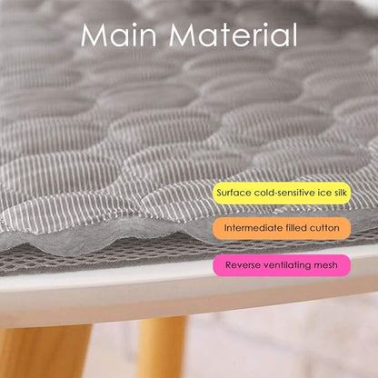 VeMee Cooling Mat Pad for Dogs Cats Ice Silk Mat Cooling Blanket Cushion for Kennel/Sofa/Bed/Floor/Car Seats Cooling (L: 28 x 22 inches