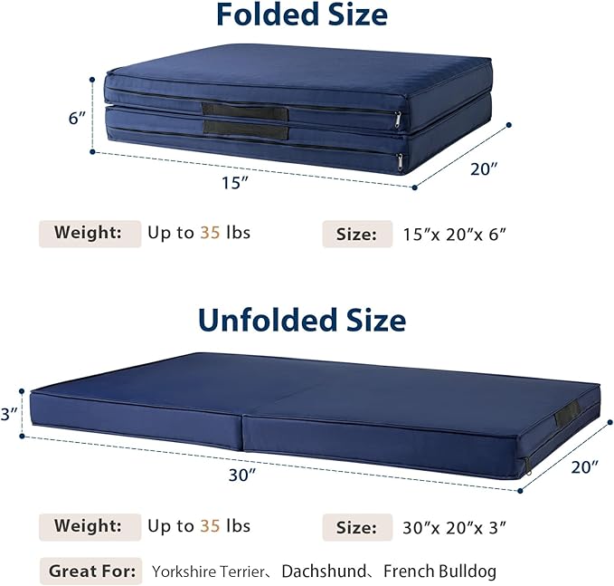 RRPETHOME Waterproof Outdoor Dog Beds Large Sized Dog