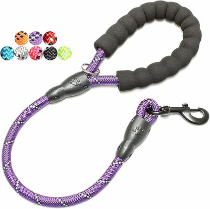 BAAPET 2/4/5/6 FT Dog Leash with Comfortable Padded Handle and Highly Reflective Threads for Small Medium and Large Dogs (2FT-1/2''