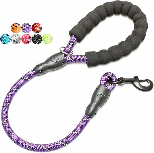 BAAPET 2/4/5/6 FT Dog Leash with Comfortable Padded Handle and Highly Reflective Threads for Small Medium and Large Dogs (2FT-1/2''