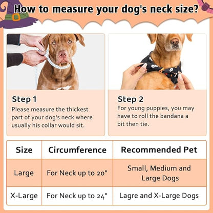 SZEE Halloween Dog Bandanas 2PCS Witch
