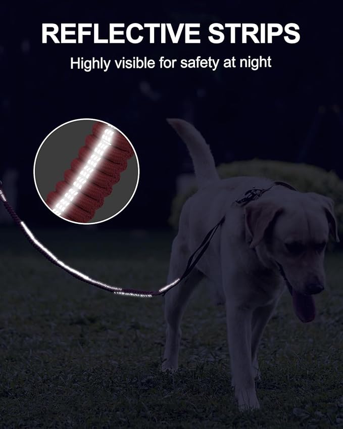 Joytale Tactical Dog Leash Heavy Duty 4-6FT Shock 2 Padded