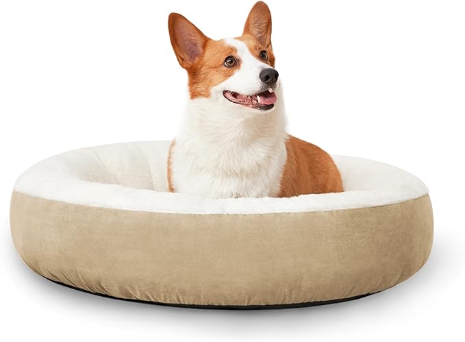 Love's cabin Round Donut Cat and Dog Cushion Bed 25in Pet