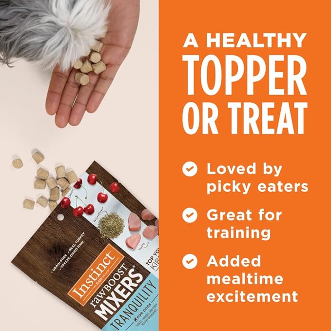 Instinct Raw Boost Mixers Freeze Dried Raw Dog Food Topper, Grain Free Dog Food Topper with Functional Ingredients 5.5 Ounce (Pack of 1)