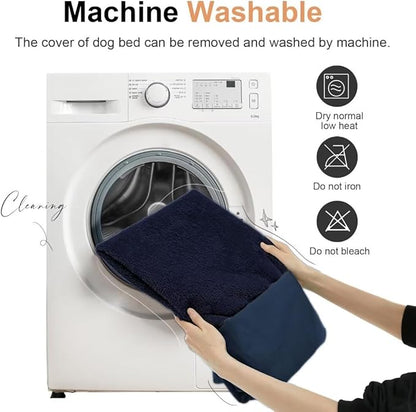 Large Dog Bed Orthopedic Washable: Beds Bolster XL Bed Big XLarge Dogs Memory Foam Couch Sofa Waterproof with Removable Cover