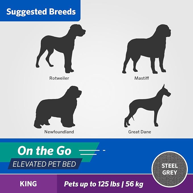 Coolaroo On The Go Cooling Elevated Dog Bed