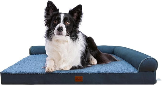 Orthopedic Dog Bed for Large Dogs Removable Bolsters & Washable Cover 65 lbs