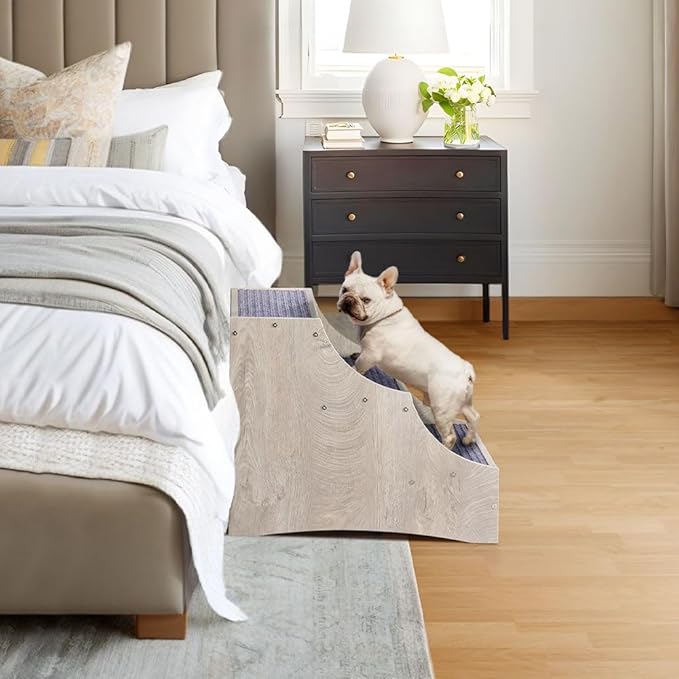 unipaws Dog Stairs for High Bed 20" H 3-Step Dog