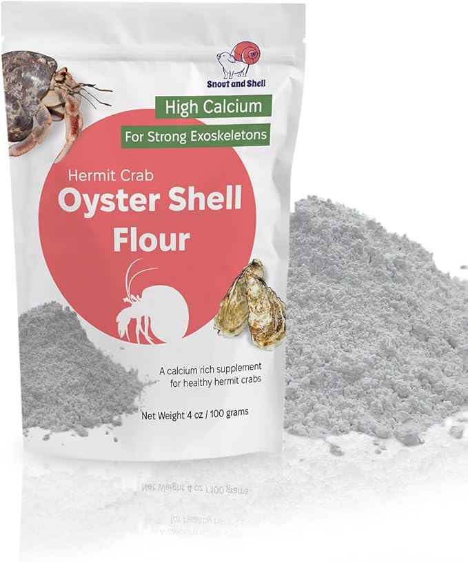 Snout and Shell Organic Pet Hermit Crab Greensand Food Supplement & Worm Castings (Oyster Shell Flour)