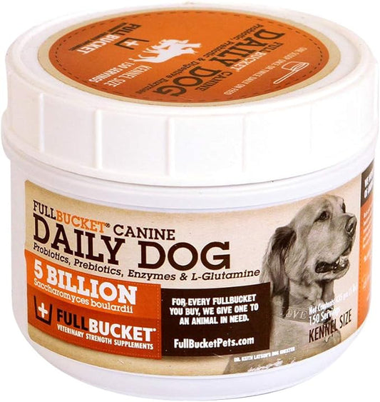 Daily Dog Probiotic 150 Servings - Support Natural Digestion, Treat & Prevent Diarrhea - Probiotics, Prebiotics & Digestive Enzymes All in One Tasty Probiotic Powder for Dogs