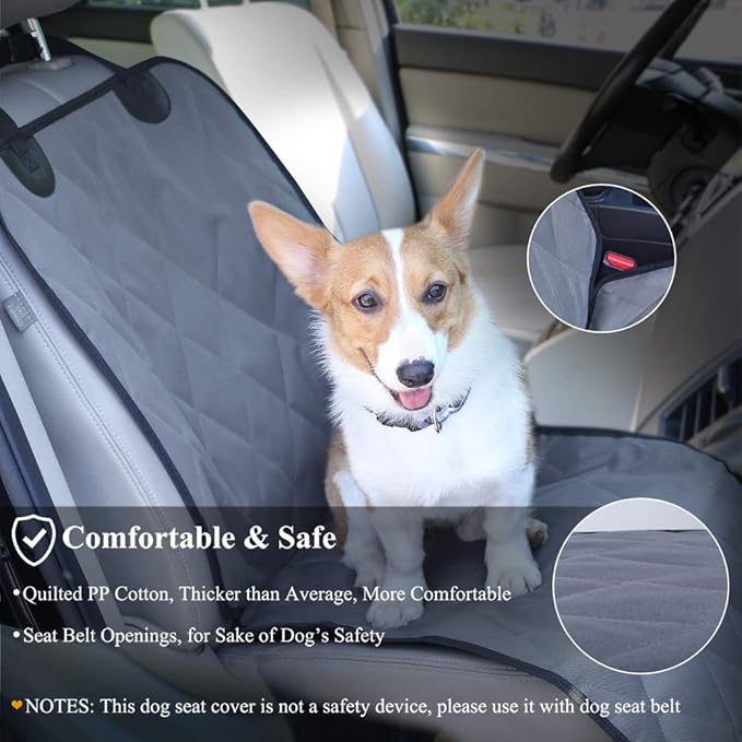 VIVAGLORY Front Dog Seat Covers 1PACK No-Skirt 600D Oxford