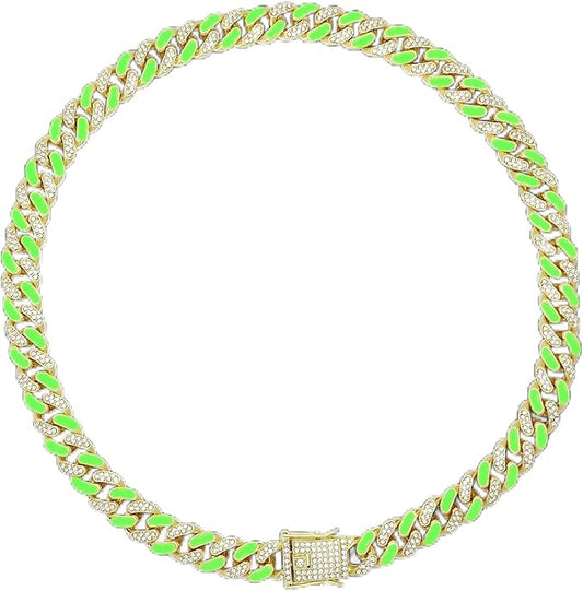 Dog Chain Cuban Collars 8inch)