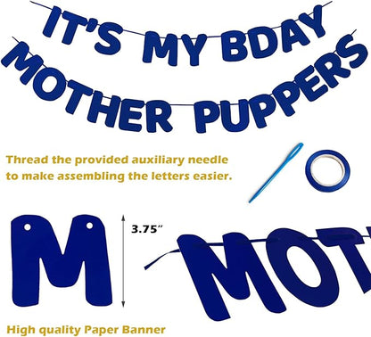 Birthday Plaid Dog Bandana with Button