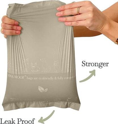 100% Certified Home Compostable and Biodegradable Dog Poop Bags D6400 & 13432 Compliant 90 Bags 6 x