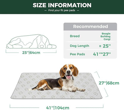 FXW Washable Pee Pads for Dogs 41" x 27", Specifically 42inch Cages,