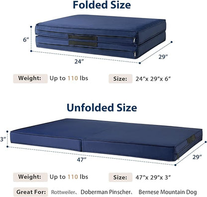 RRPETHOME Waterproof Outdoor Dog Beds Large Sized Dog