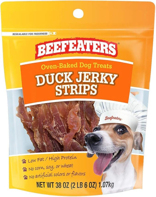 Beefeaters Duck Jerky Strip Treats for Dogs | 38 oz