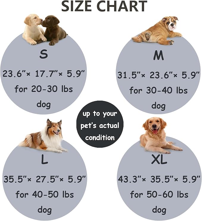 Dog Beds for Large Dogs 3 Sides,Machine