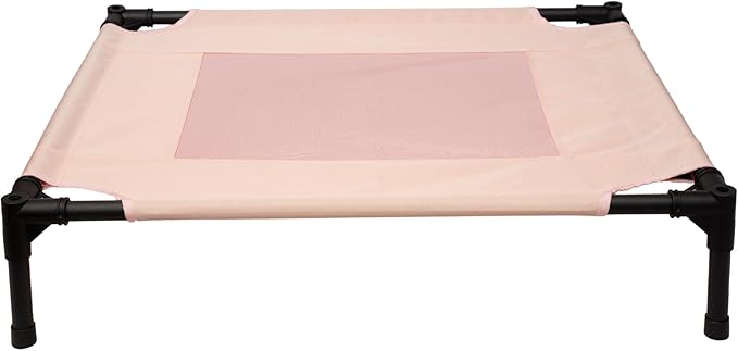 Pink Elevated Dog Bed for Medium Dogs Outdoor,30 * 24 * 7 inches