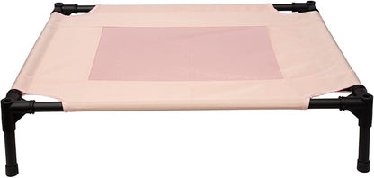 Pink Elevated Dog Bed for Medium Dogs Outdoor,30 * 24 * 7 inches