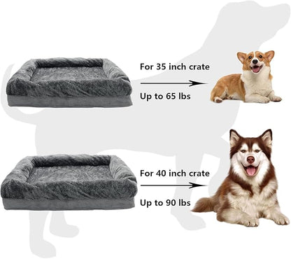 PatLoom Plush Dog Crate Bed (40in)