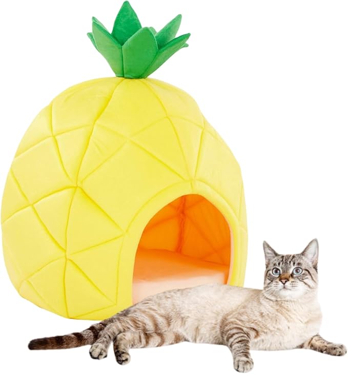 YML Pineapple Pet Bed House for Small Animals, Cats and Dogs (FH034_1)