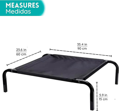Elevated Dog Bed 35.4x23.6 x 5.9in, Portable