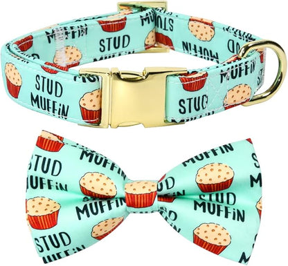 Stud Muffin Dog Bow Tie Dog Collar Accessory