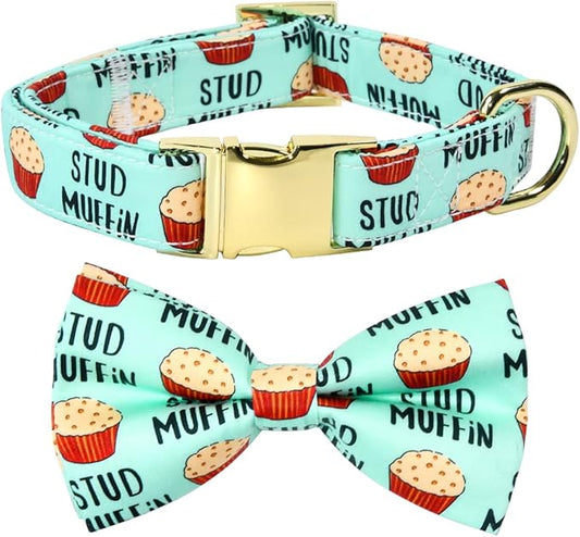 Stud Muffin Dog Bow Tie Dog Collar Accessory