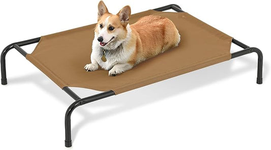 MoNiBloom Elevated Dog Bed Cooling Raised Ped Bed Portable Dog Cot for Camping or Beach 42 Inches