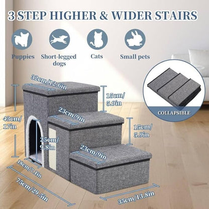 Dog Stairs for High Bed and Couch 4 IN 1 Foldable 180LBS