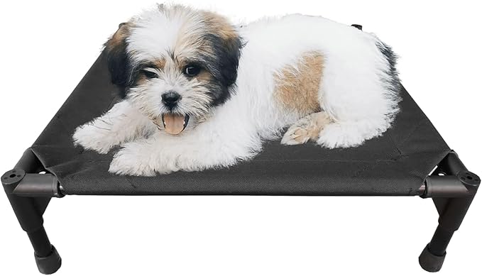 Love&go Elevated Dog Bed with Metal Frame (Small-18.5x18.5x5.5 inch,