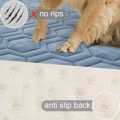 Waterproof and Anti-Slip Dog Bed Cover and Pet Blanket Sofa Pet Bed Mat ，car Incontinence Mattress Protectors Furniture Couch Cover for Most Cats Dogs, Pets（82x102-Stoneblue）