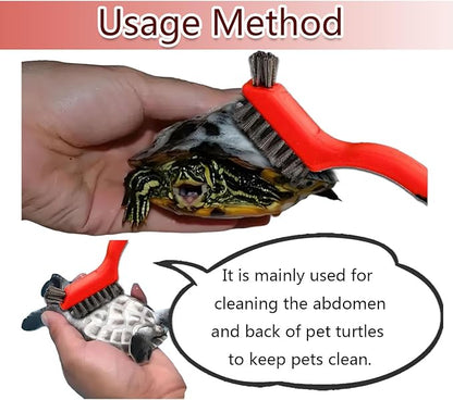 3 Pcs Turtle Cleaning Brush, Remove Aquatic Mud, Dirt, & Contaminants from Tortoises Shells, Aquarium Brush for Cleaning Turtle, Reptile Food Dish