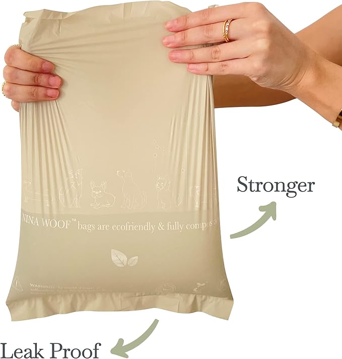 100% Certified Home Compostable and Biodegradable Dog Poop Bags D6400 & 13432 Compliant 60 Bags 4 x
