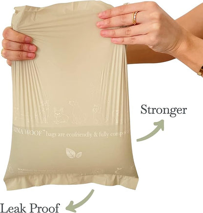 100% Certified Home Compostable and Biodegradable Dog Poop Bags D6400 & 13432 Compliant 60 Bags 4 x
