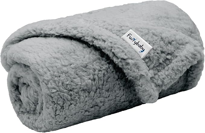 furrybaby Dog Blanket Soft Dog Blankets for Small Dogs Puppy Essentials Washable Sherpa Fleece Cat Blanket 24x32 Inches for Bed Furniture Couch Sofa (Small