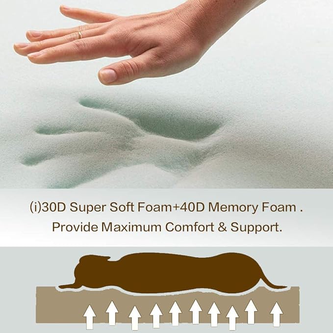 Laifug Orthopedic Memory Foam Extra Large Dog Bed Pillow(50"x36"x10"