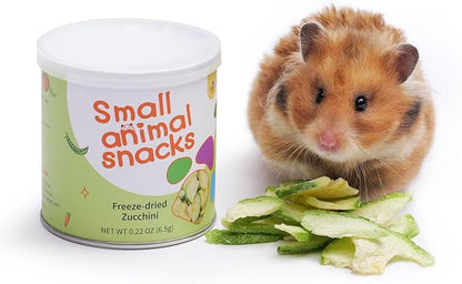 Niteangel Hamster Snack & Treats Toy - Small Animal Natural Treat for Dwarf Syrian Robo Hamsters Gerbils Mice Lemmings Degus or Other Small-Sized Pets (Freeze-Dried Zucchini)